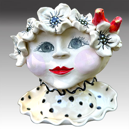 Teyros Feathers in her Hair Large Planter DP3222